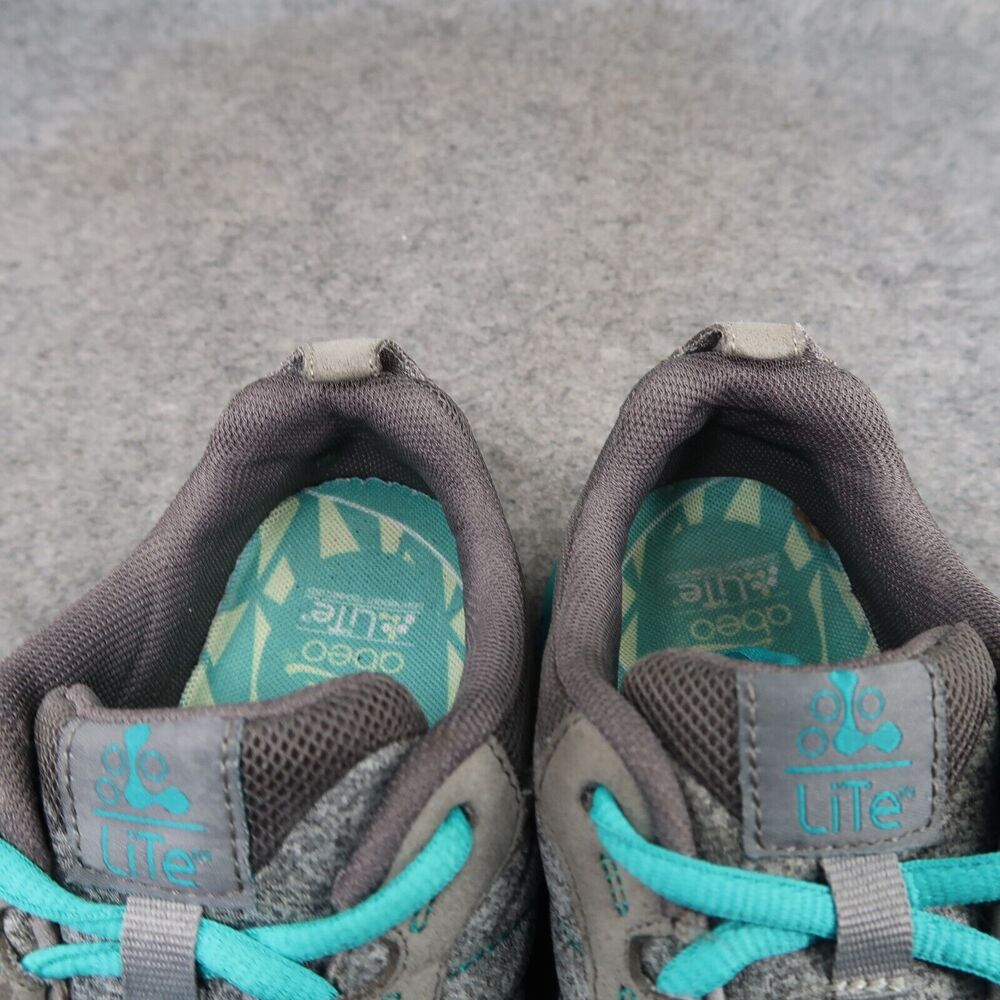 Abeo Shoes Womens 6.5 Athletic Trainers Comfort Walk Run Sport Stellar Grey Teal - Picture 12 of 12